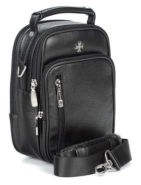 Мужская сумка из натуральной кожи Vasheron, Артикул: 9475-Polo Black фото №1