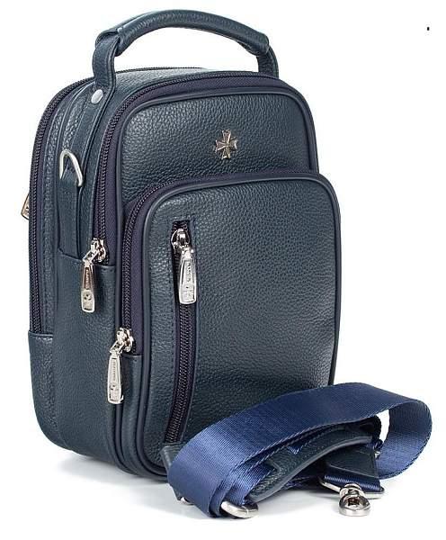 Мужская сумка из натуральной кожи Vasheron, Артикул: 9475-Polo D.Blue фото №1