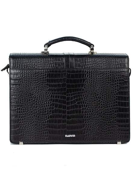 Мужской классический портфель Narvin 9733-Aligro Black Vasheron, Артикул: 9733-Aligro Black фото №1