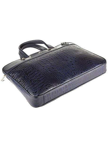 Стильный портфель-сумка из натуральной кожи NARVIN 9751-Bambino D.Blue Vasheron, Артикул: 9751-Bambino D.Blue фото №1