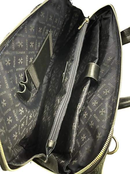 Портфель-сумка NARVIN 9752-Anaconda Black из натуральной кожи  Vasheron, Артикул: 9752-Anaconda Black фото №1