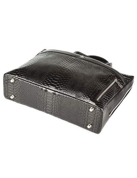Портфель-сумка NARVIN 9752-Anaconda Black из натуральной кожи  Vasheron, Артикул: 9752-Anaconda Black фото №1