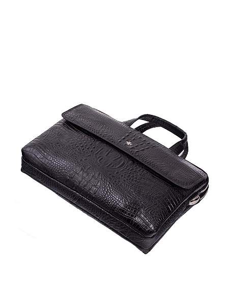 Портфель-сумка NARVIN 9759-Bambino Black из натуральной кожи Vasheron, Артикул: 9759-Bambino Black фото №1
