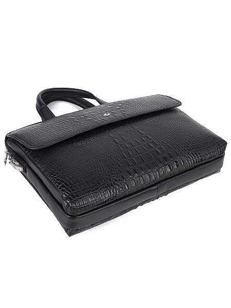 Портфель-сумка NARVIN 9759-Bambino Black из натуральной кожи Vasheron, Артикул: 9759-Bambino Black фото №1