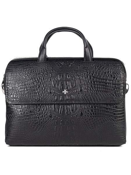 Портфель-сумка NARVIN 9759-Bambino Black из натуральной кожи Vasheron, Артикул: 9759-Bambino Black фото №1