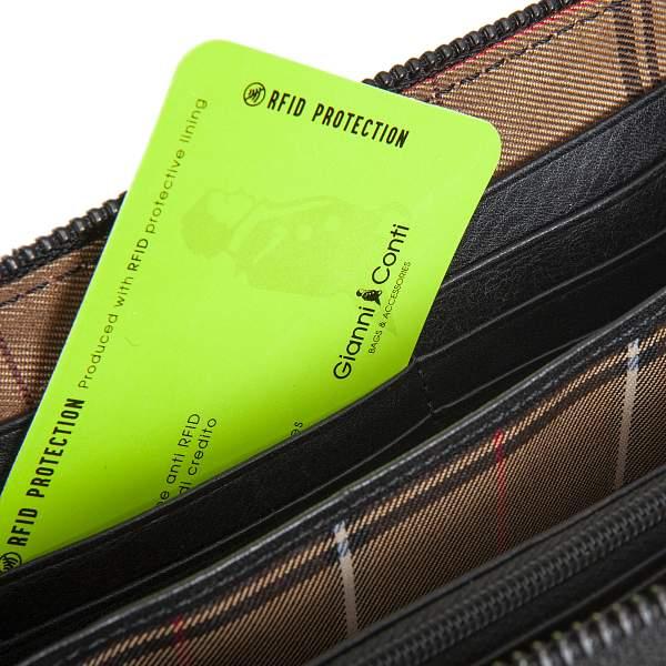 Портмоне черный Gianni Conti 9448106 black Gianni Conti, Артикул: 9448106 black фото №1