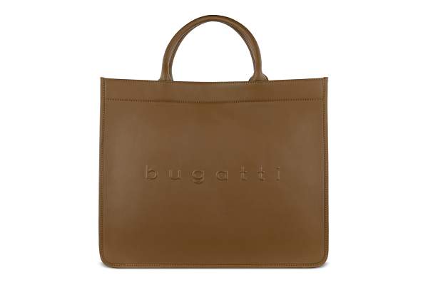Сумка-тоут женская BUGATTI Daphne, коньячный цвет, воловья кожа/полиэстер, 41х15х34,5 см 49569007 BUGATTI, Артикул: 49569007 фото №1