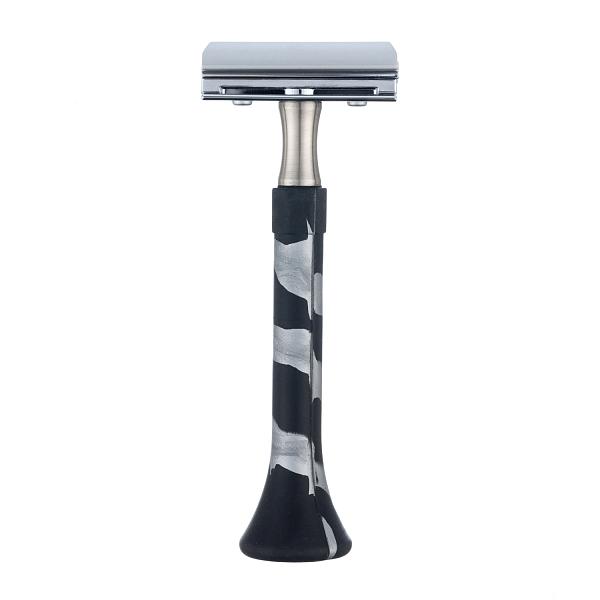 Станок для бритья Erbe с двумя лезвиями, цвет хром, ручка- силикон, цвет: серебряный/черный 6486 Erbe, Артикул: 6486 фото №1