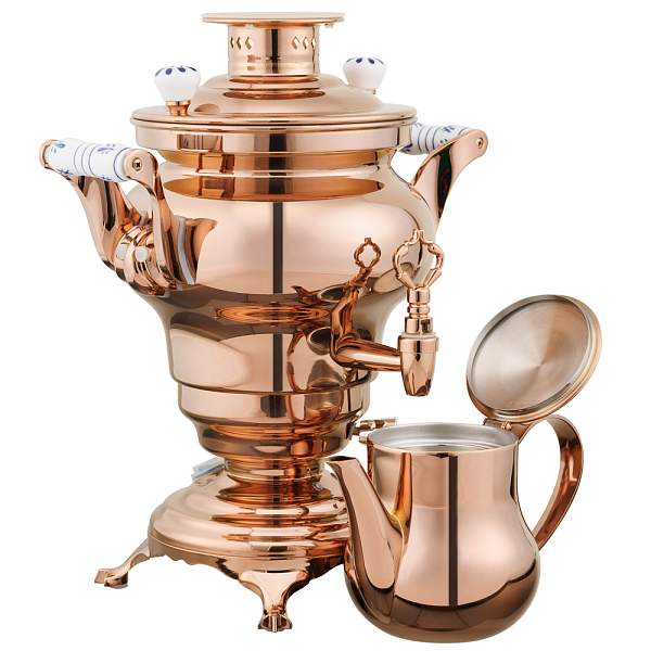 Самовар BEEM модель Odessa, 3 литра, золотистый 06981 (06927) Beem, Артикул: 06981 (06927) фото №1