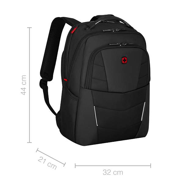 Рюкзак WENGER ALTAIR 15.6", черный, переработанный ПЭТ/Полиэстер, 32х21х44 см, 22 л. 653186 Wenger, Артикул: 653186 фото №1