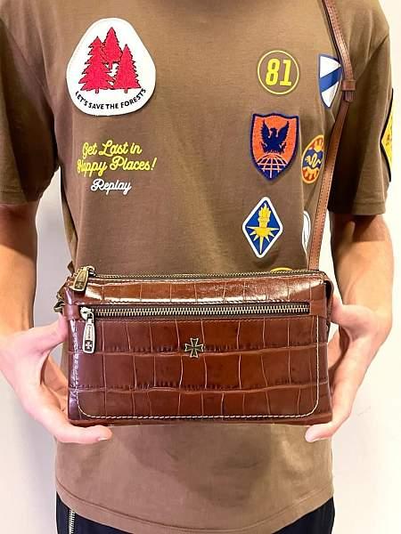 Клатч мужской Vasheron, Артикул: 9449-Croco Brown фото №1