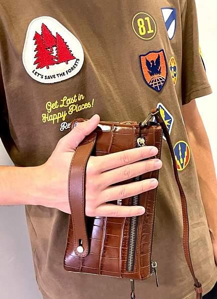 Клатч мужской Vasheron, Артикул: 9449-Croco Brown фото №1