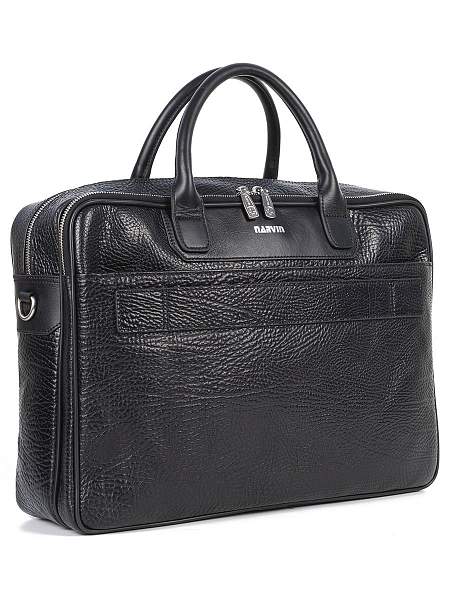 Кожаный портфель-сумка Narvin 9767-Bridge Black Vasheron, Артикул: 9767-Bridge Black фото №1
