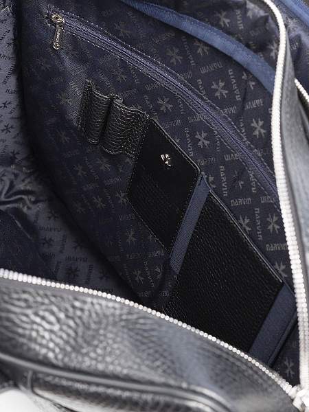 Кожаный портфель-сумка Narvin 9767-Bridge Black Vasheron, Артикул: 9767-Bridge Black фото №1