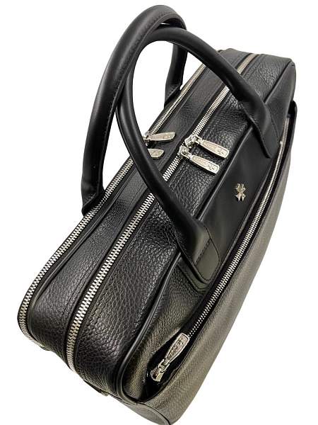 Кожаный портфель-сумка Narvin 9767-Bridge Black Vasheron, Артикул: 9767-Bridge Black фото №1