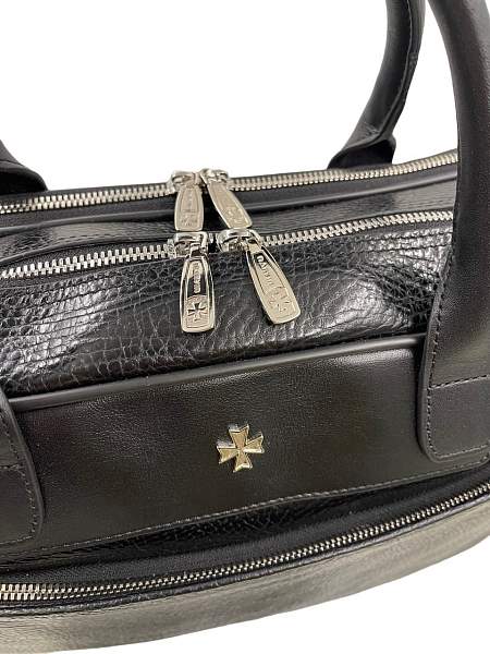Кожаный портфель-сумка Narvin 9767-Bridge Black Vasheron, Артикул: 9767-Bridge Black фото №1