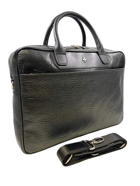 Кожаный портфель-сумка Narvin 9767-Bridge Black Vasheron, Артикул: 9767-Bridge Black фото №1