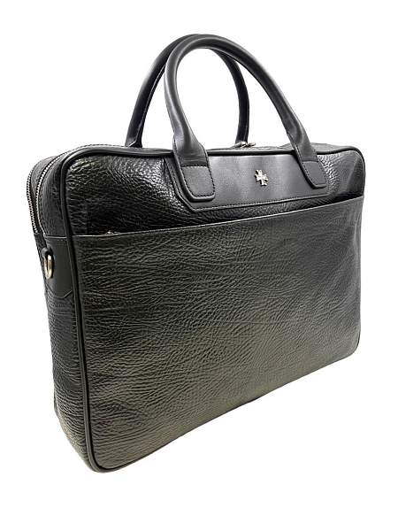 Кожаный портфель-сумка Narvin 9767-Bridge Black Vasheron, Артикул: 9767-Bridge Black фото №1
