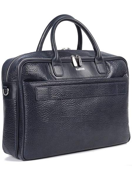 Кожаный портфель-сумка Narvin 9767-Bridge D.Blue Vasheron, Артикул: 9767-Bridge D.Blue фото №1