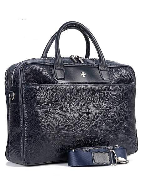 Кожаный портфель-сумка Narvin 9767-Bridge D.Blue Vasheron, Артикул: 9767-Bridge D.Blue фото №1