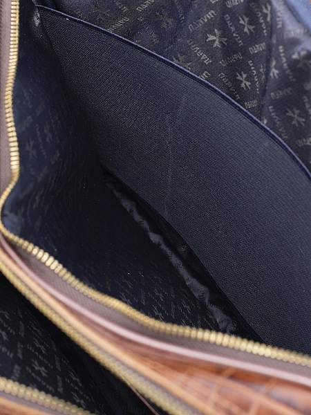 Кожаный портфель-сумка Narvin 9767-Croco Caffe Vasheron, Артикул: 9767-Croco Caffe фото №1