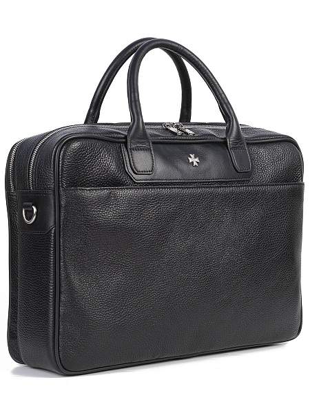 Кожаный портфель-сумка Narvin 9767-Polo Black Vasheron, Артикул: 9767-Polo Black фото №1