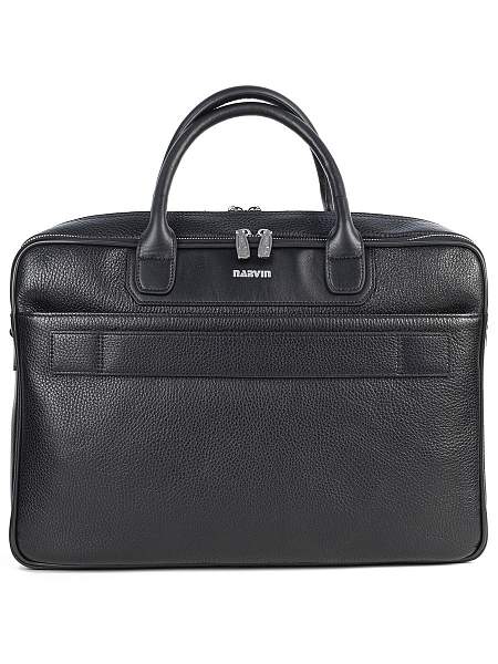 Кожаный портфель-сумка Narvin 9767-Polo Black Vasheron, Артикул: 9767-Polo Black фото №1