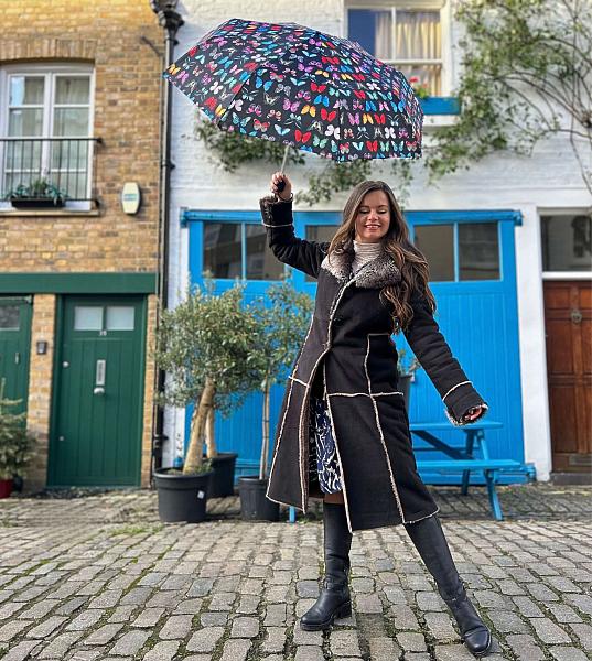 L354-4482 Butterfly (Бабочки) Зонт женский механика Fulton Fulton, Артикул: L354-4482 Butterfly фото №1