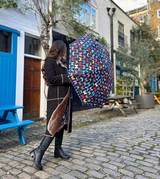 L354-4482 Butterfly (Бабочки) Зонт женский механика Fulton Fulton, Артикул: L354-4482 Butterfly фото №1