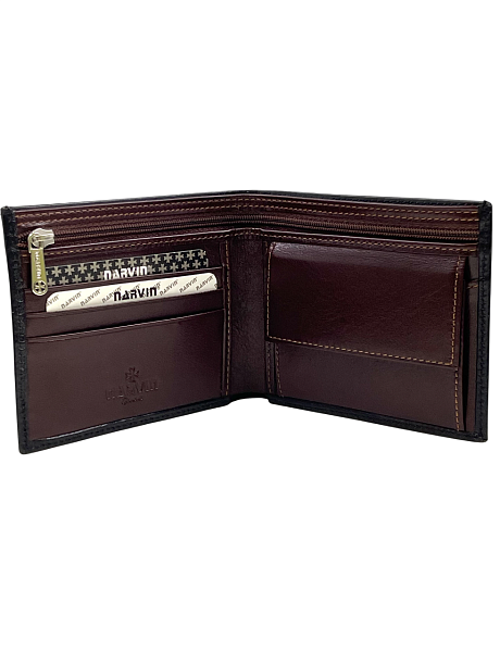 Портмоне NARVIN из натуральной кожи 9692-Vegetta Black Vasheron, Артикул: 9692-Vegetta Black фото №1