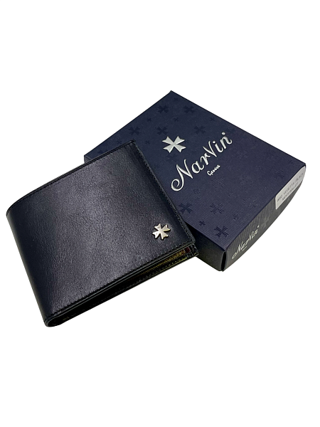 Портмоне NARVIN из натуральной кожи 9692-Vegetta Black Vasheron, Артикул: 9692-Vegetta Black фото №1