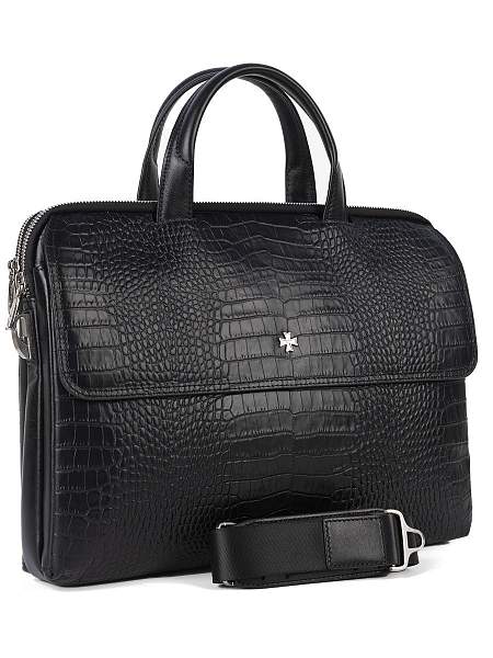 Сумка-Портфель NarVin 9759-Aligro Black из натуральной кожи Vasheron, Артикул: 9759-Aligro Black фото №1