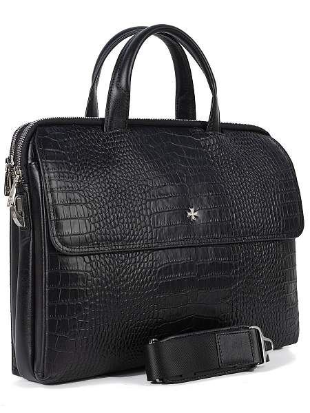 Сумка-Портфель NarVin 9759-Aligro Black из натуральной кожи Vasheron, Артикул: 9759-Aligro Black фото №1