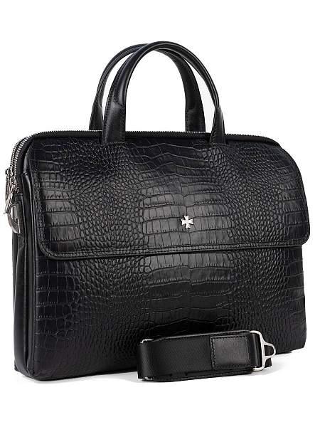 Сумка-Портфель NarVin 9759-Aligro Black из натуральной кожи Vasheron, Артикул: 9759-Aligro Black фото №1