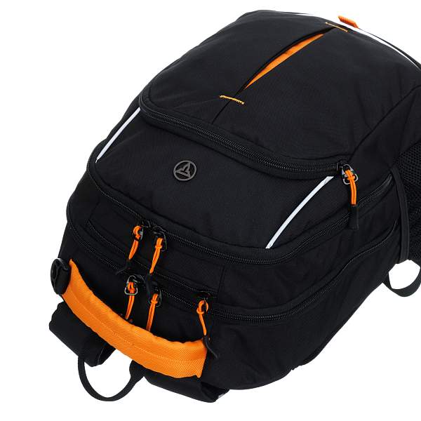 Рюкзак TORBER ROCKIT черный/оранжевый, полиэстер/добби, 32x15x46 см, 22 л T2383B Torber, Артикул: T2383B фото №1