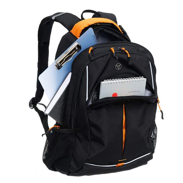 Рюкзак TORBER ROCKIT черный/оранжевый, полиэстер/добби, 32x15x46 см, 22 л T2383B Torber, Артикул: T2383B фото №1