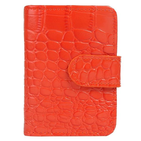 K-C-P01-58 оранжевая визитница женская (кожа) Jane's Story Jane's Story, Артикул: K-C-P01-58 фото №1
