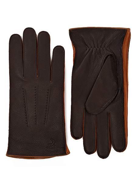 Перчатки мужские 100% ш HS790 d.brown/camel Eleganzza, Артикул: HS790-9_01-000369 фото №1