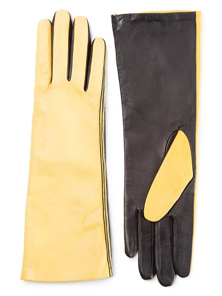 Перчатки женские ш/п F-IS0065 lemon/black Eleganzza, Артикул: F-IS0065-65_01-00033 фото №1
