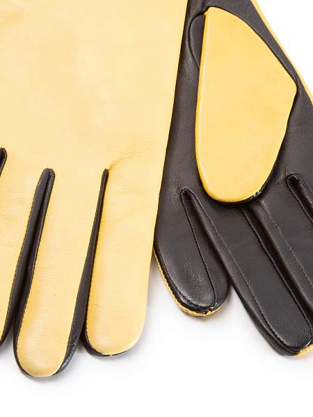 Перчатки женские ш/п F-IS0065 lemon/black Eleganzza, Артикул: F-IS0065-75_01-00033 фото №1