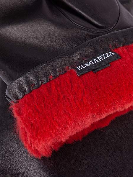 Рукавицы женские н/м крол IS129 black Eleganzza, Артикул: IS129-75_01-00028 фото №1