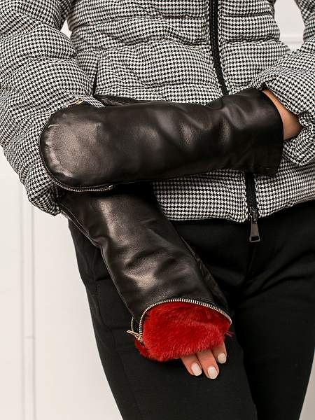 Рукавицы женские н/м крол IS129 black Eleganzza, Артикул: IS129-75_01-00028 фото №1