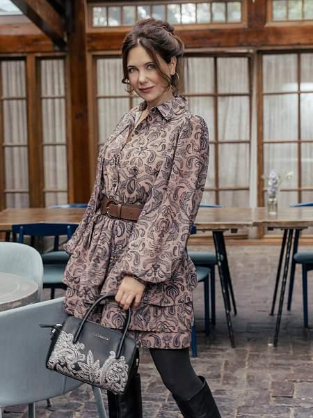 Сумка ELEGANZZA ZQ136-0934 black/paisley Eleganzza, Артикул: ZQ136-0934-01-00051660 фото №1