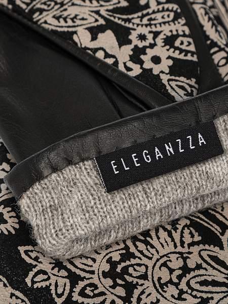 Перчатки женские ш+каш. IS00156 black/l.taupe Eleganzza, Артикул: IS00156-7_01-000521 фото №1