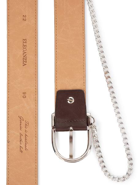 Ремень поясной ELEGANZZA Z-PL22 d.brown Eleganzza, Артикул: Z-PL22-80_01-00038 фото №1