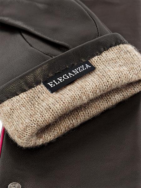 Перчатки женские ш+каш. IS01080 d.brown Eleganzza, Артикул: IS01080-65_01-00040 фото №1