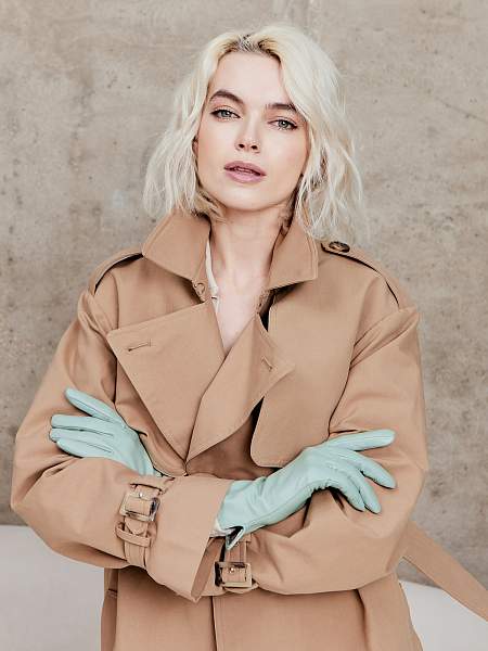 Перчатки жен ш/п LB-0190 grey-lavender Labbra, Артикул: LB-0190-65_01-00042 фото №1