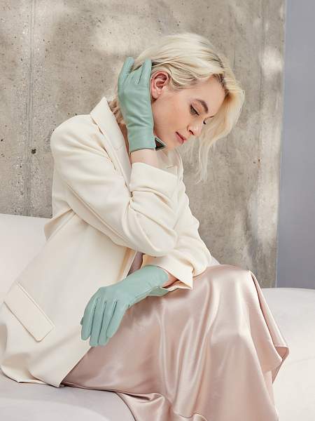 Перчатки жен ш/п LB-0190 grey-lavender Labbra, Артикул: LB-0190-65_01-00042 фото №1