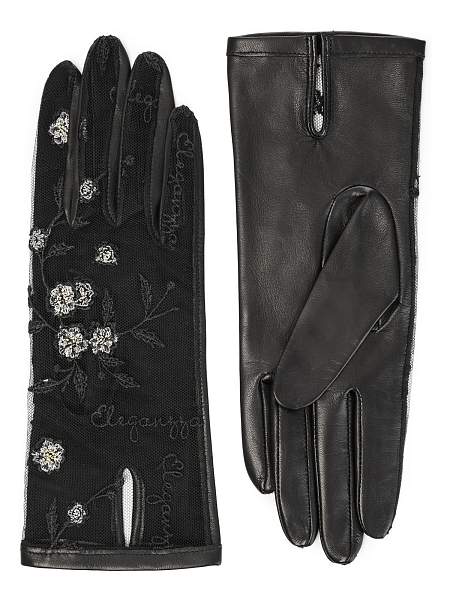 Перчатки женские б/п IS01005 black/gold Eleganzza, Артикул: IS01005-7_01-000427 фото №1