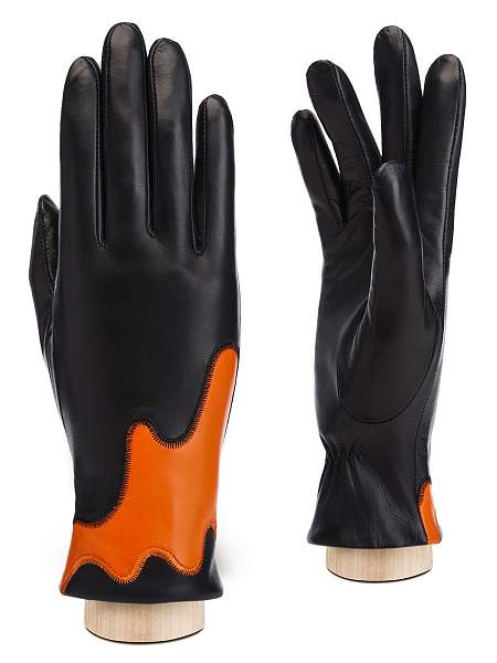 Перчатки женские ш+каш. IS01337 black/orange Eleganzza, Артикул: IS01337-75_01-00045 фото №1